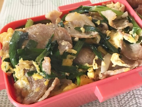 お手軽☆ニラ玉丼弁当